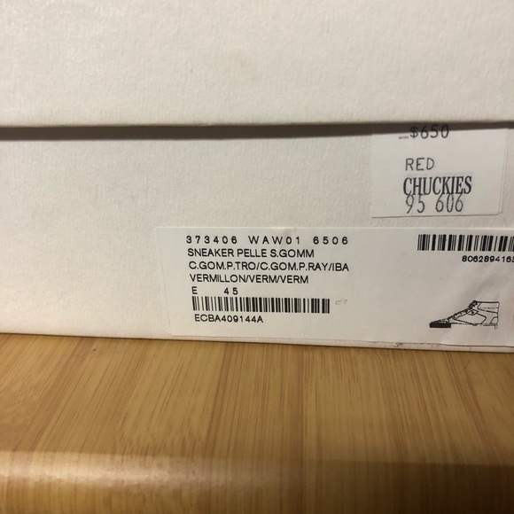 Balenciaga Perforated Leather Blood Orange Sneaker - Picture 7 of 8